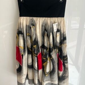 Artistic Black and Multicolor Skirt